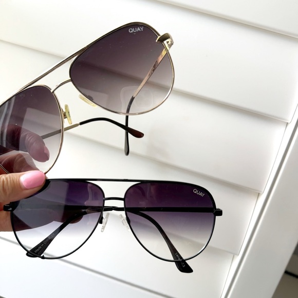 Quay Sunglasses - Aviator 2 pairs LIKE NEW - Picture 5 of 9